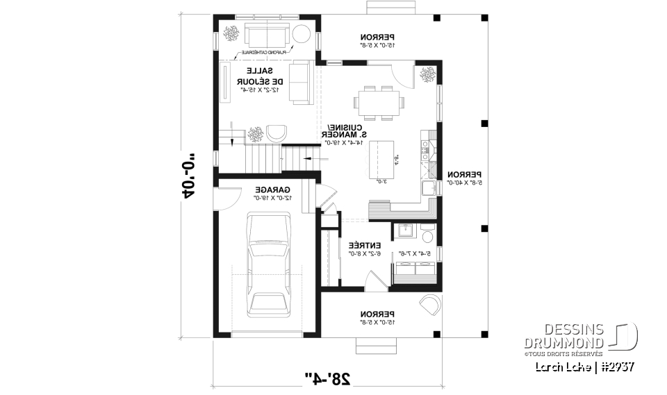 Rez-de-chaussée - Modèle farmhouse abordable avec garage, 3 à 4 chambres, sous-sol aménagé optionnel - Larch Lake