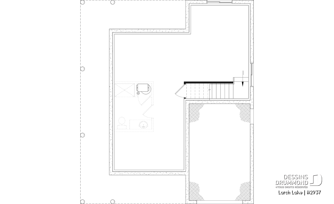 Sous-sol aménageable - Modèle farmhouse abordable avec garage, 3 à 4 chambres, sous-sol aménagé optionnel - Larch Lake