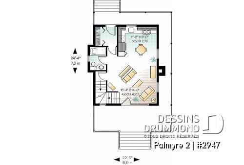 Rez-de-chaussée - Cottage de 3 chambres avec balcon privé à la suite des maîtres - Palmyre 2