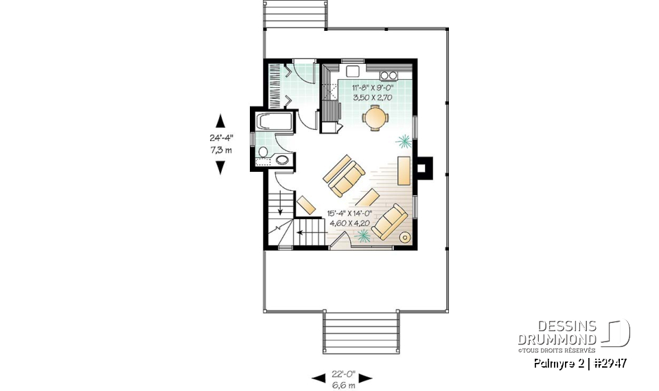 Rez-de-chaussée - Cottage de 3 chambres avec balcon privé à la suite des maîtres, et grande gallerie sur 3 faces au rdc. - Palmyre 2