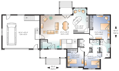 Rez-de-chaussée - Plan de plain-pied 6 chambres dont 3 au rdc., garage double, coin ordinateur, 2 séjours, superbe aménagement - Primrose 2