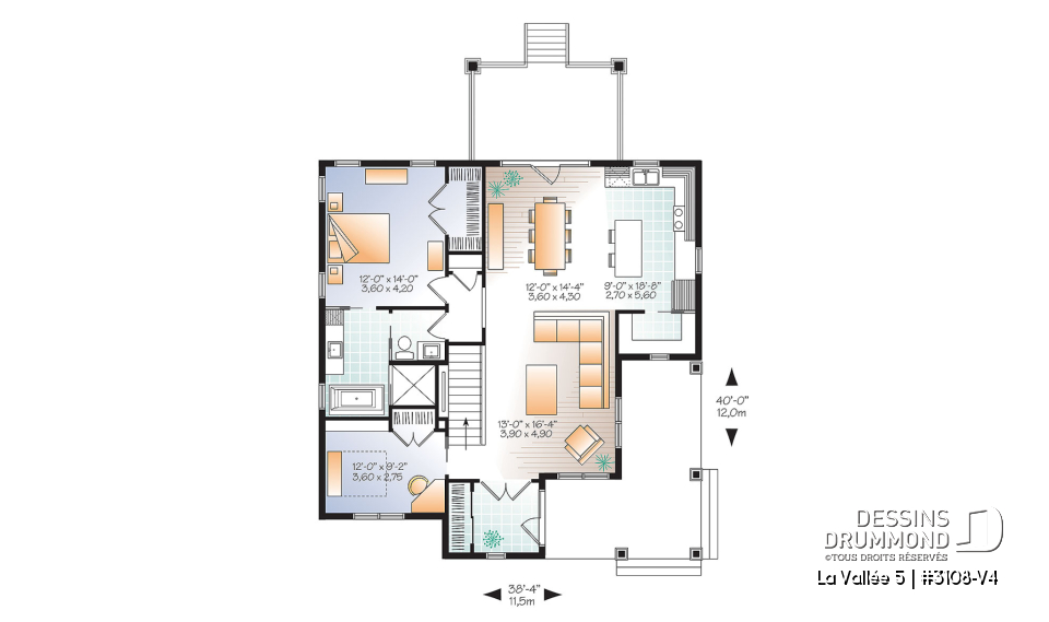 Rez-de-chaussée - Maison style champêtre rustique, 2 à 4 chambres incluant sous-sol aménagé, grand garde-manger, vestibule fermé - La Vallée 5