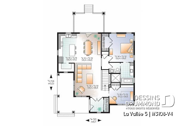 Rez-de-chaussée - Maison style champêtre rustique, 4 chambres incluant sous-sol aménagé, grand garde-manger, vestibule fermé - La Vallée 5