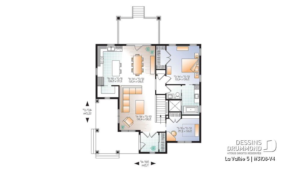 Rez-de-chaussée - Maison style champêtre rustique, 2 à 4 chambres incluant sous-sol aménagé, grand garde-manger, vestibule fermé - La Vallée 5