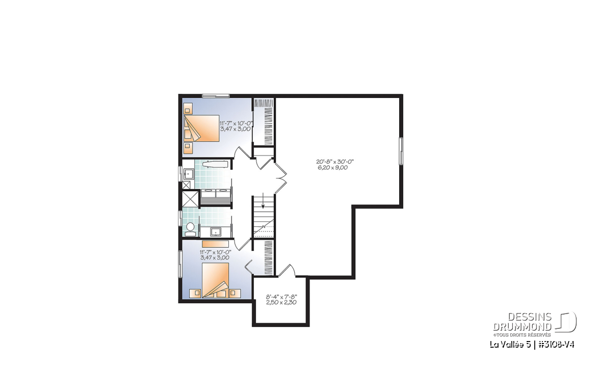 Sous-sol aménagé (Optionel $) - Maison style champêtre rustique, 2 à 4 chambres incluant sous-sol aménagé, grand garde-manger, vestibule fermé - La Vallée 5
