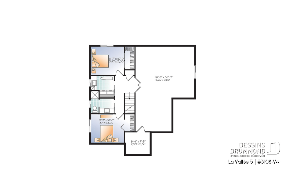 Sous-sol aménagé (Optionel $) - Maison style champêtre rustique, 2 à 4 chambres incluant sous-sol aménagé, grand garde-manger, vestibule fermé - La Vallée 5