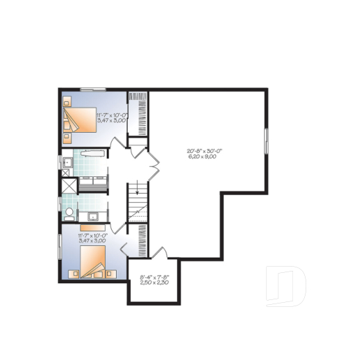 Sous-sol aménagé (Optionel $) - Maison style champêtre rustique, 2 à 4 chambres incluant sous-sol aménagé, grand garde-manger, vestibule fermé - La Vallée 5