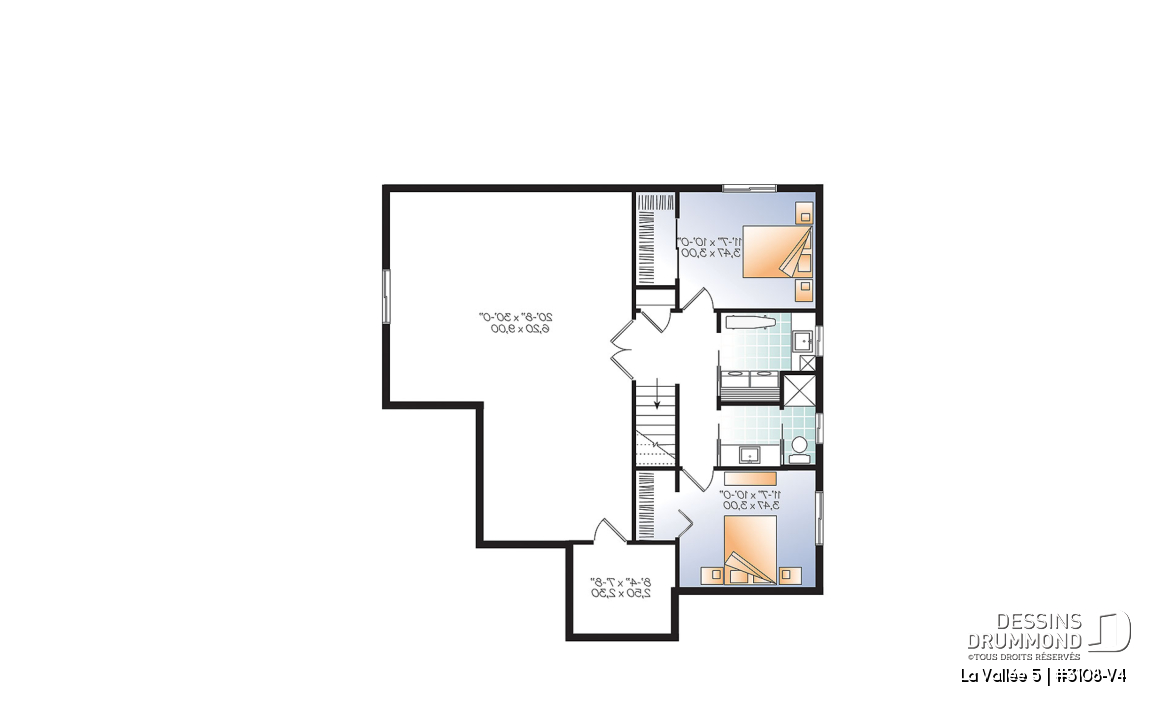 Sous-sol aménagé (Optionel $) - Maison style champêtre rustique, 2 à 4 chambres incluant sous-sol aménagé, grand garde-manger, vestibule fermé - La Vallée 5