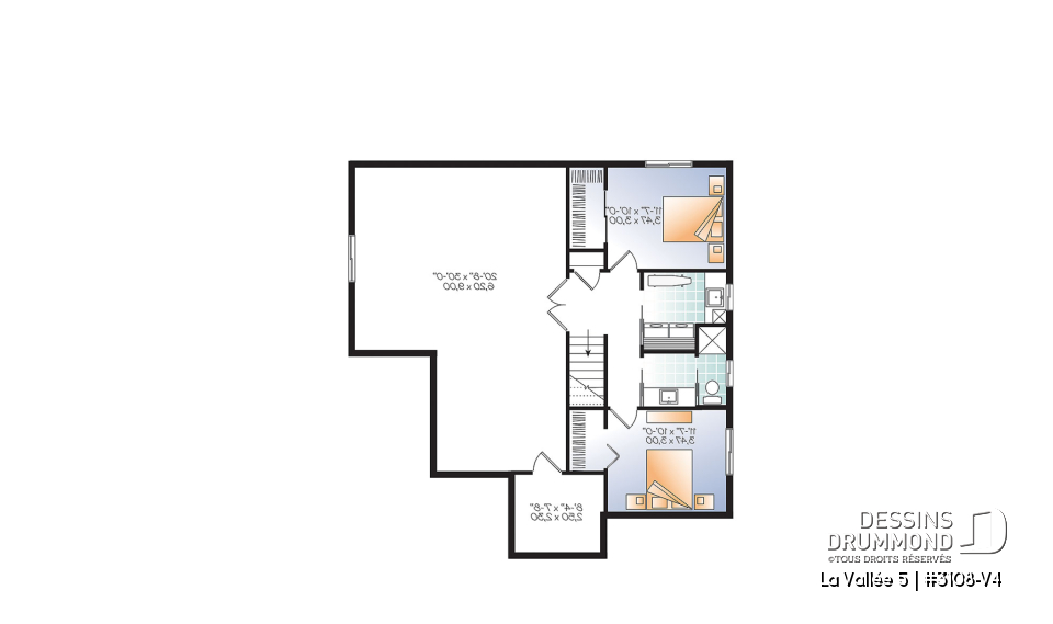 Sous-sol aménagé (Optionel $) - Maison style champêtre rustique, 2 à 4 chambres incluant sous-sol aménagé, grand garde-manger, vestibule fermé - La Vallée 5
