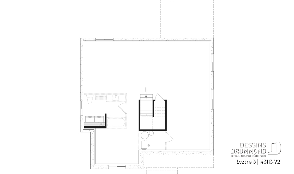 Sous-sol aménageable - Plan de maison plain-pied farmhouse économique avec jusqu’à 5 chambres, une opportunité rare à saisir - Lozère 3