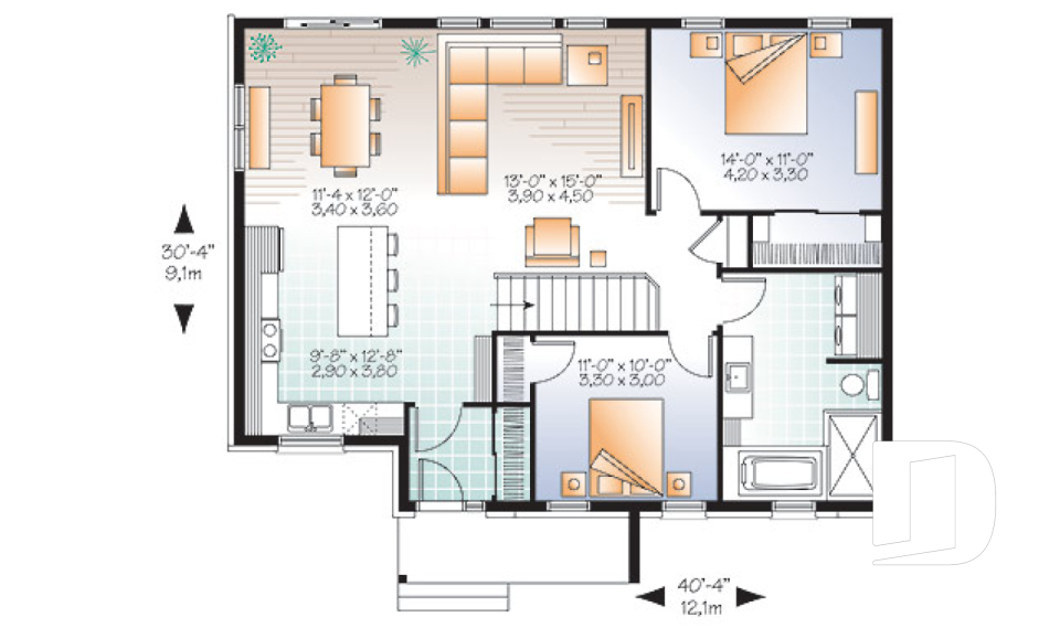 Rez-de-chaussée -  - Bourgade 3