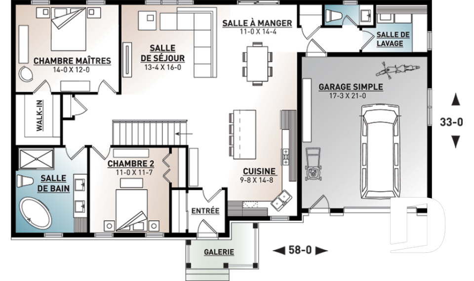 Rez-de-chaussée -  - Bourgade 4