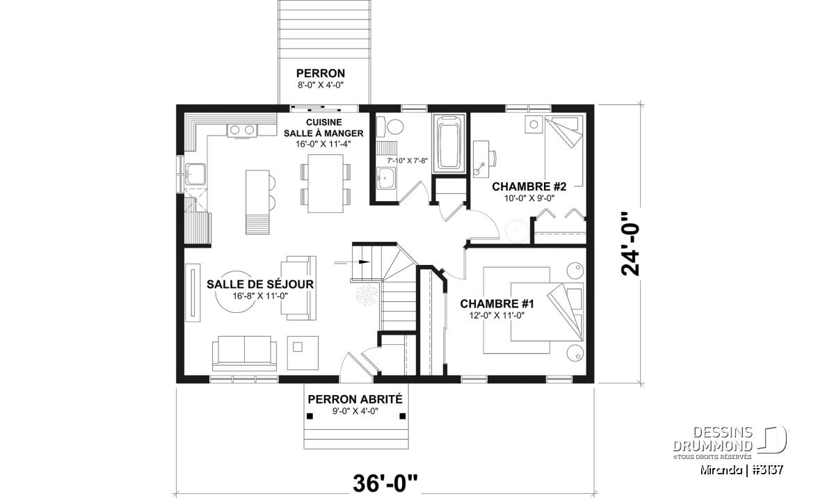 Rez-de-chaussée - Un modèle de maison farmhouse abordable pensé pour les besoins réels des jeunes familles - Miranda