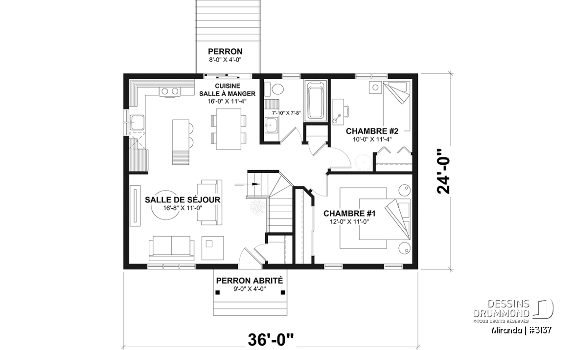 Rez-de-chaussée - Un modèle de maison farmhouse abordable pensé pour les besoins réels des jeunes familles - Miranda