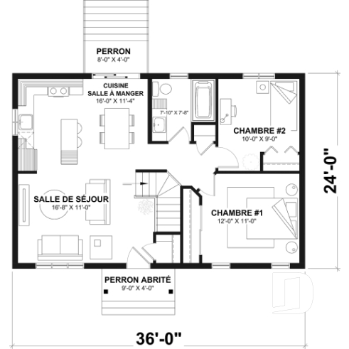 Rez-de-chaussée - Un modèle de maison farmhouse abordable pensé pour les besoins réels des jeunes familles - Miranda