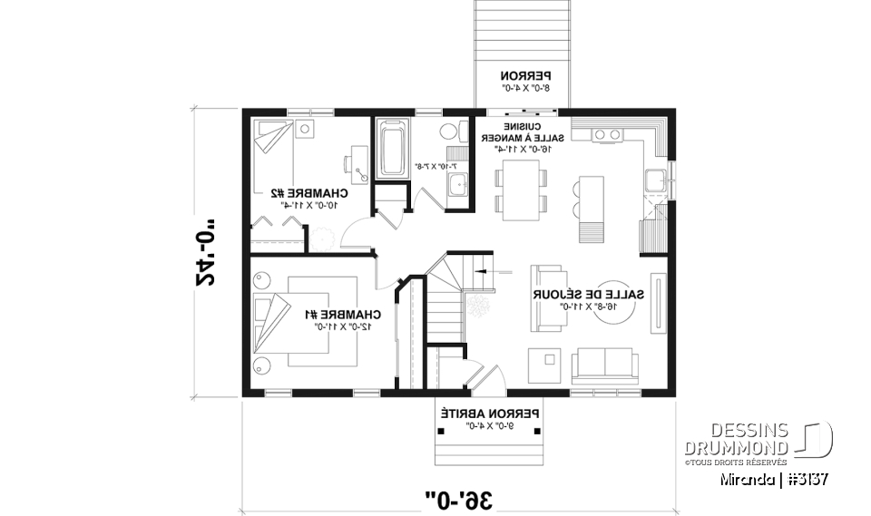 Rez-de-chaussée - Un modèle de maison farmhouse abordable pensé pour les besoins réels des jeunes familles - Miranda