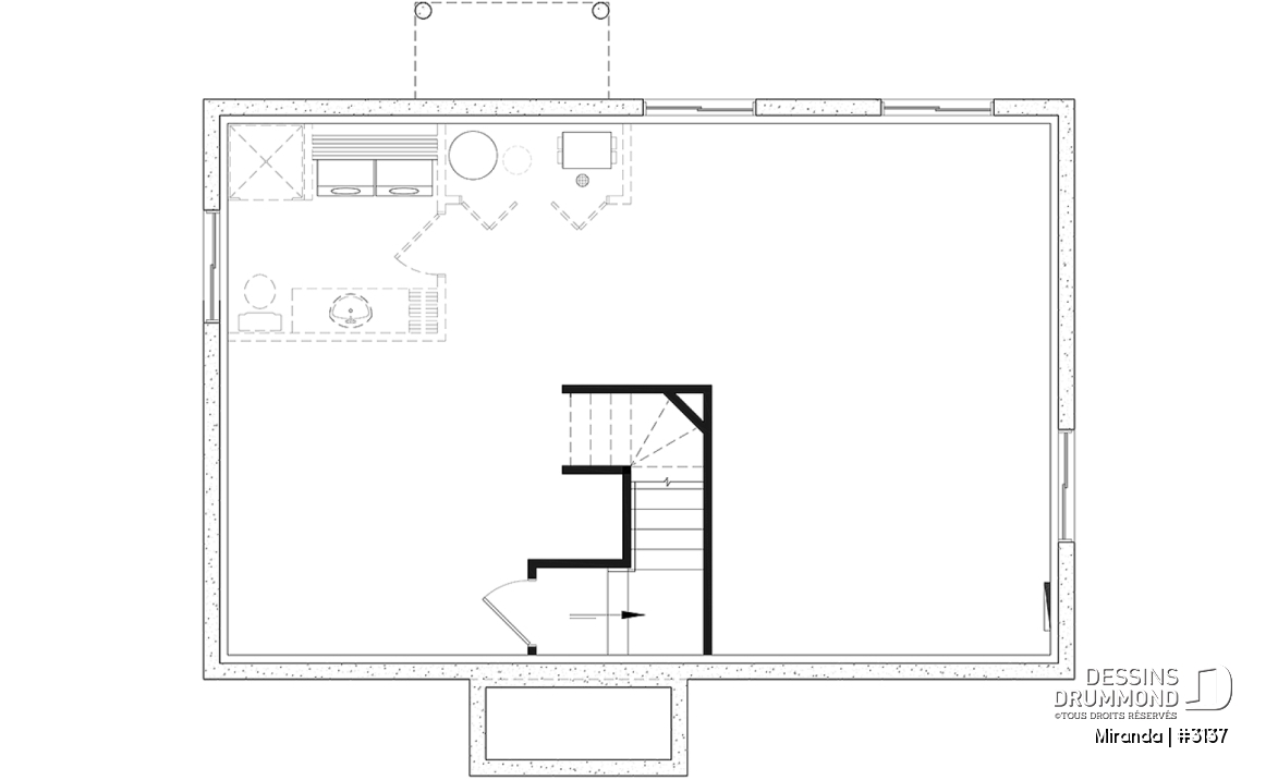 Sous-sol - Un modèle de maison farmhouse abordable pensé pour les besoins réels des jeunes familles - Miranda