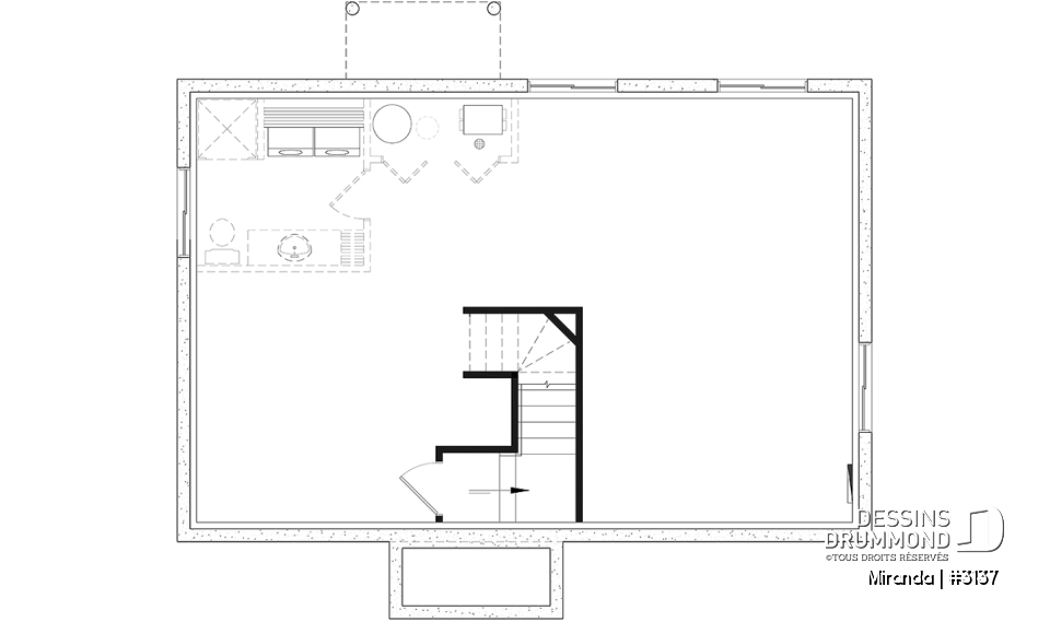 Sous-sol - Un modèle de maison farmhouse abordable pensé pour les besoins réels des jeunes familles - Miranda
