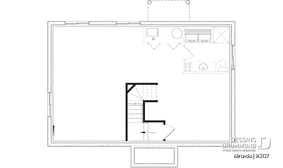 Sous-sol - Un modèle de maison farmhouse abordable pensé pour les besoins réels des jeunes familles - Miranda
