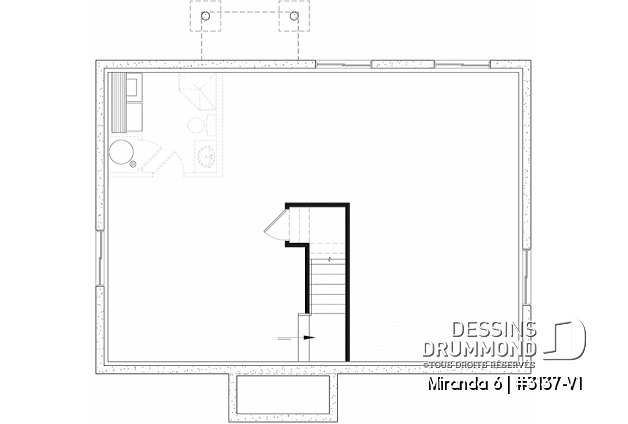 Sous-sol aménageable - Plain-pied abordable, sous-sol aménagé (optionel $), 2 à 4 chambres, 2 salles de séjour, 2 sdb.  - Miranda 6