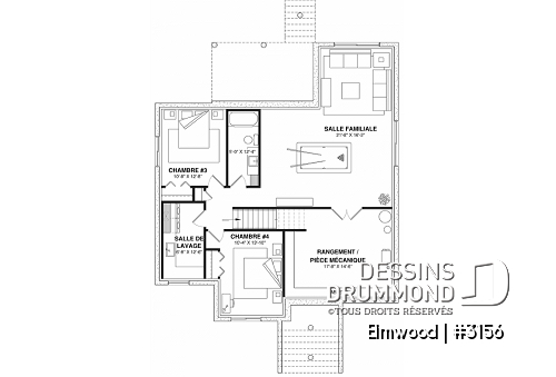 Sous-sol - Plain-pied avec sous-sol aménagé, suite des parents au rez-de-chaussée, terrasse abritée et plafond cathédral - Elmwood
