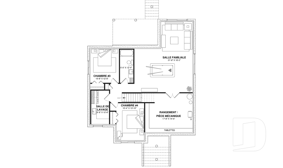 Sous-sol aménagé (Optionel $) -  - Elmwood
