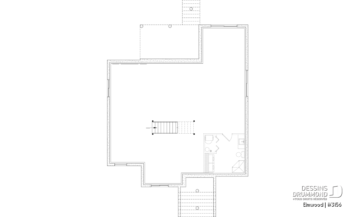 Sous-sol aménageable - Plain-pied avec sous-sol aménagé optionnel ($), suite des parents au rdc, terrasse abritée, plafond cathédral - Elmwood