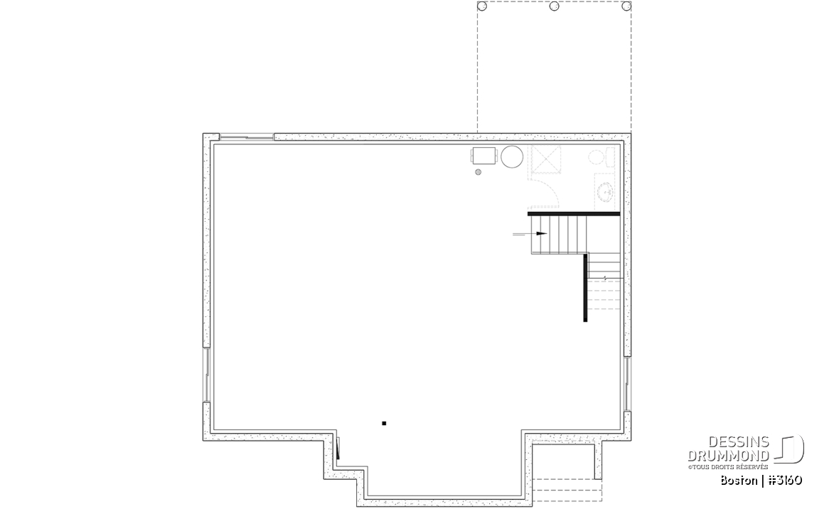 Sous-sol aménageable - Plain-pied de style américain BOSTON – plafonds 10’, foyer chaleureux et sous-sol modulable - Boston