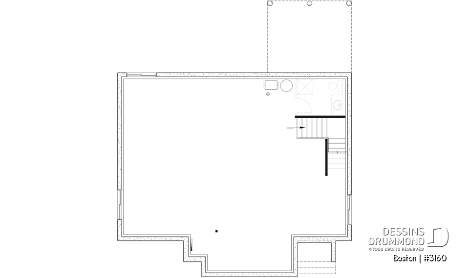 Sous-sol aménageable - Plain-pied de style américain BOSTON – plafonds 10’, foyer chaleureux et sous-sol modulable - Boston