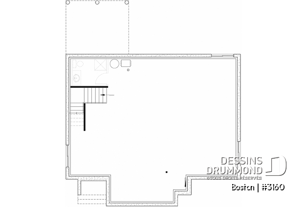 Sous-sol aménageable - Plain-pied de style américain BOSTON – plafonds 10’, foyer chaleureux et sous-sol modulable - Boston