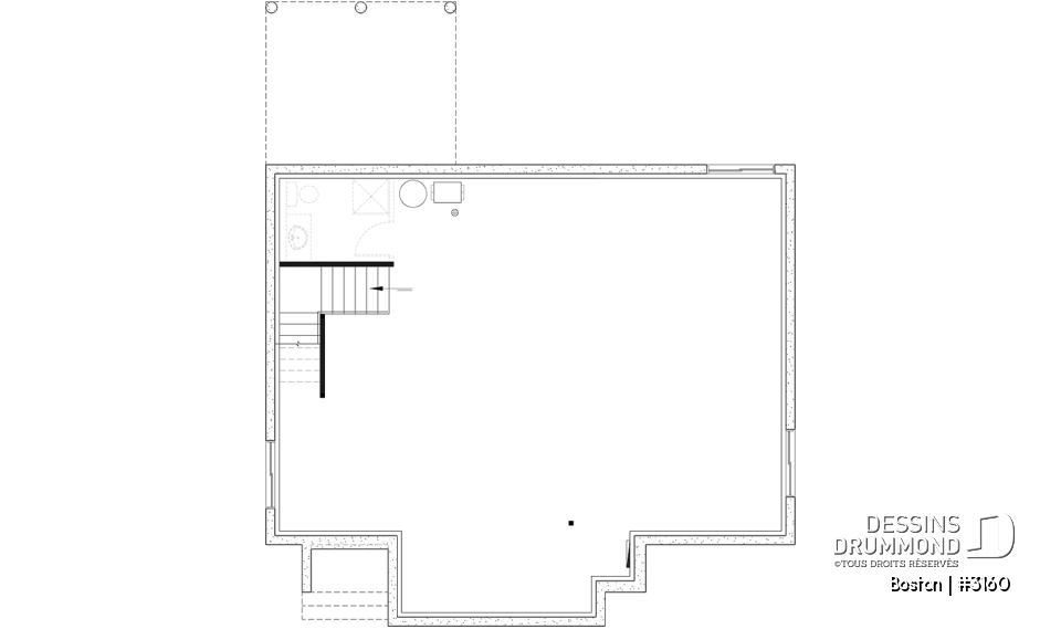 Sous-sol aménageable - Plain-pied de style américain BOSTON – plafonds 10’, foyer chaleureux et sous-sol modulable - Boston
