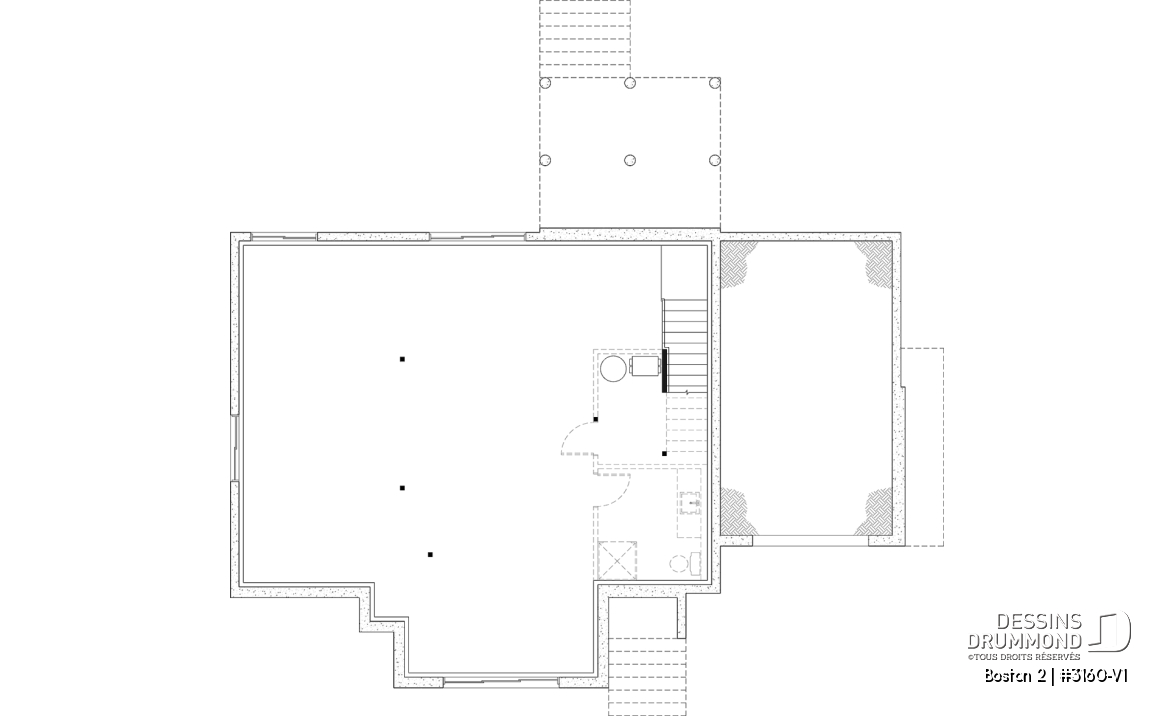 Sous-sol aménageable - Plan de plain-pied haut de gamme avec garage, possibilité de 4 chambres, plafond cathédral et suite parentale - Boston 2