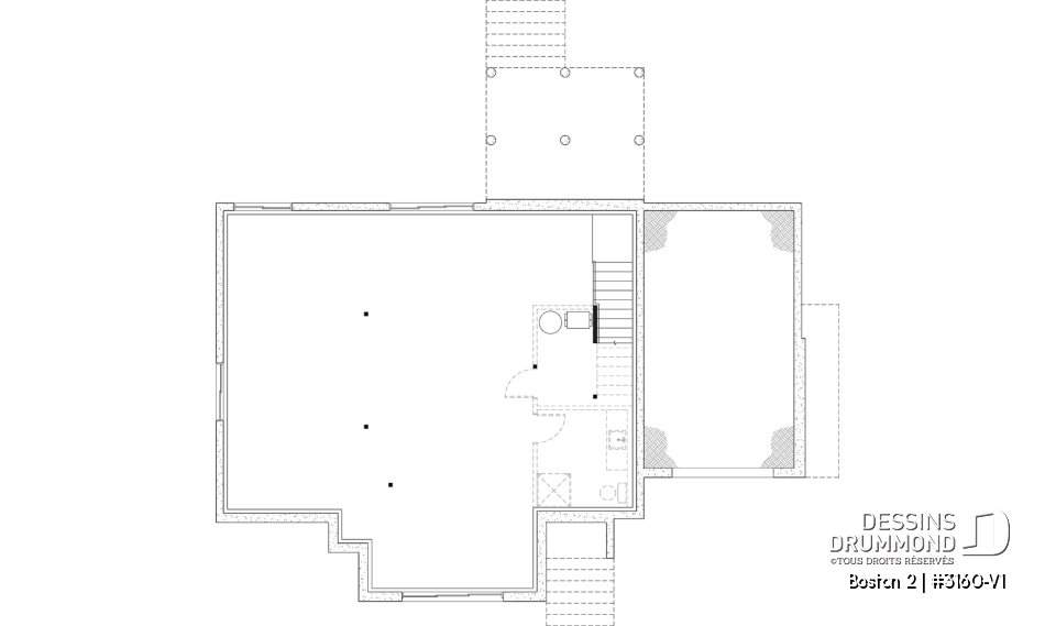 Sous-sol aménageable - Plan de plain-pied haut de gamme avec garage, possibilité de 4 chambres, plafond cathédral et suite parentale - Boston 2