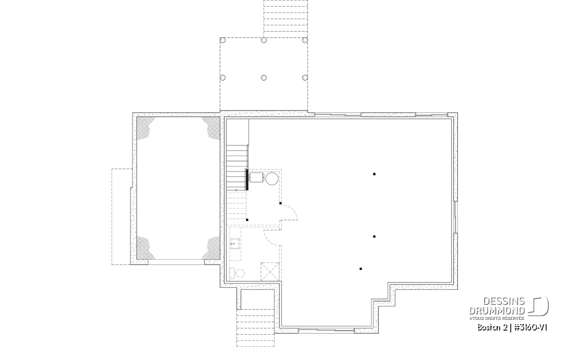 Sous-sol aménageable - Plan de plain-pied haut de gamme avec garage, possibilité de 4 chambres, plafond cathédral et suite parentale - Boston 2