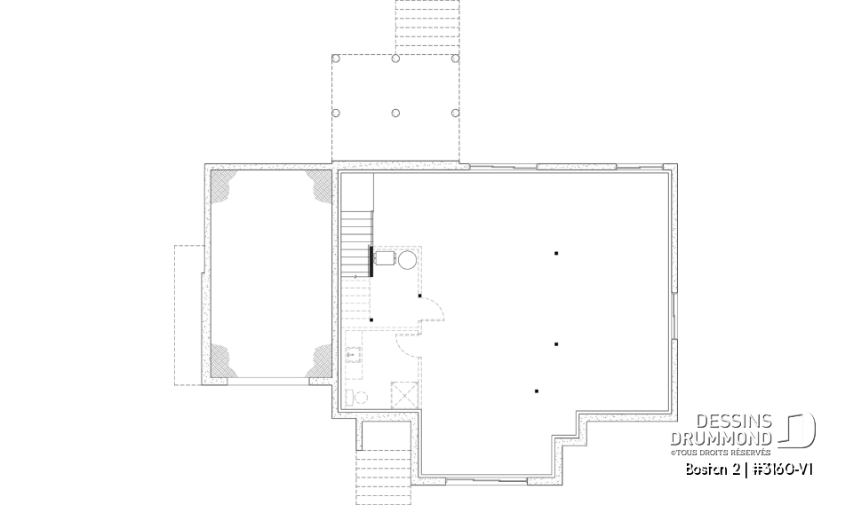 Sous-sol aménageable - Plan de plain-pied haut de gamme avec garage, possibilité de 4 chambres, plafond cathédral et suite parentale - Boston 2