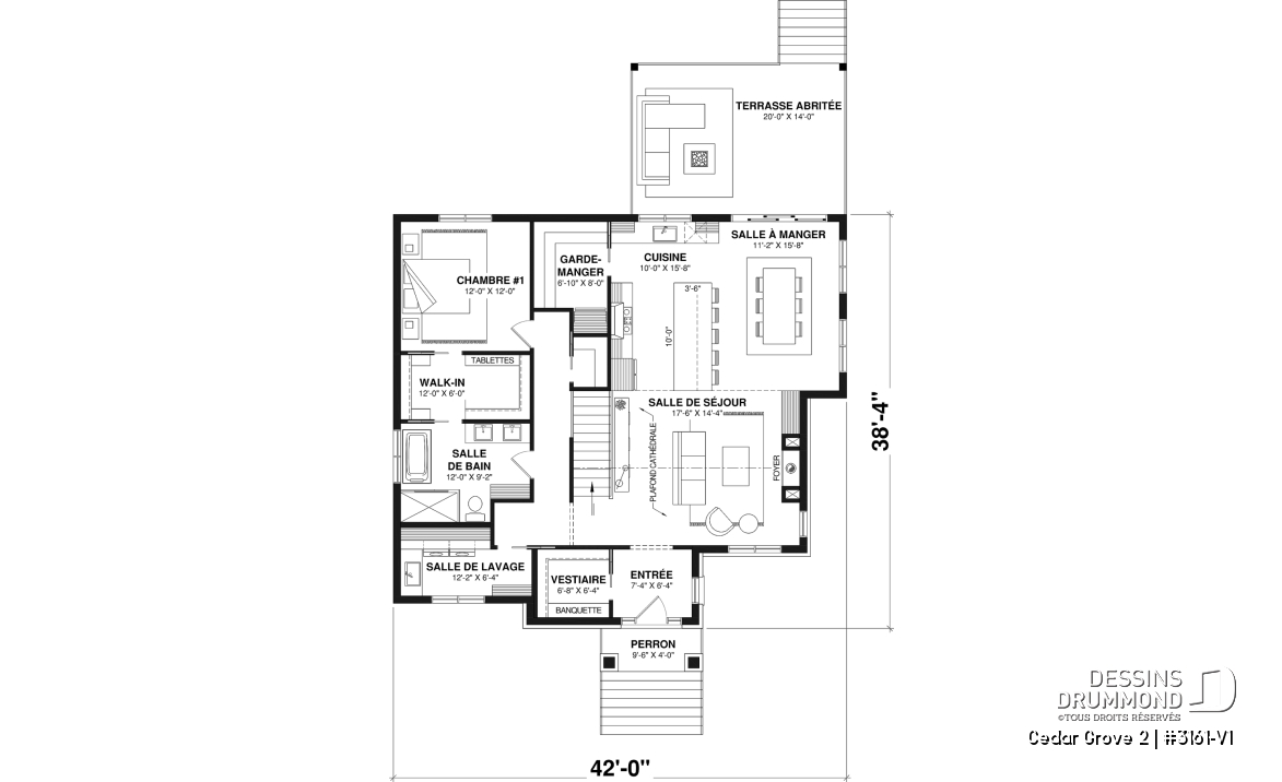 Rez-de-chaussée - Maison farmhouse avec superbe suite principale au RDC, aménagement pensé pour familles avec ados - Cedar Grove 2