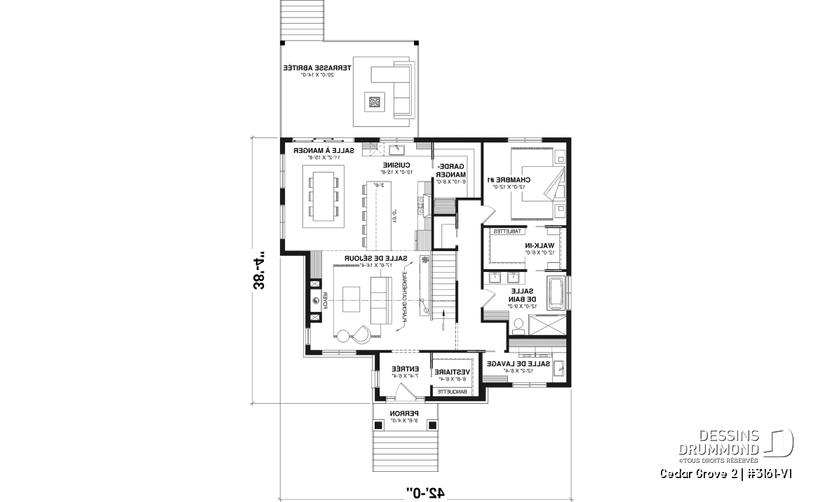 Rez-de-chaussée - Maison farmhouse avec superbe suite principale au RDC, aménagement pensé pour familles avec ados - Cedar Grove 2