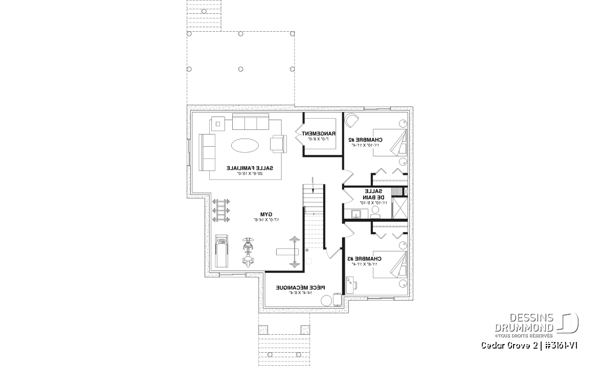 Sous-sol aménagé (Optionel $) - Maison farmhouse avec superbe suite principale au RDC, aménagement pensé pour familles avec ados - Cedar Grove 2