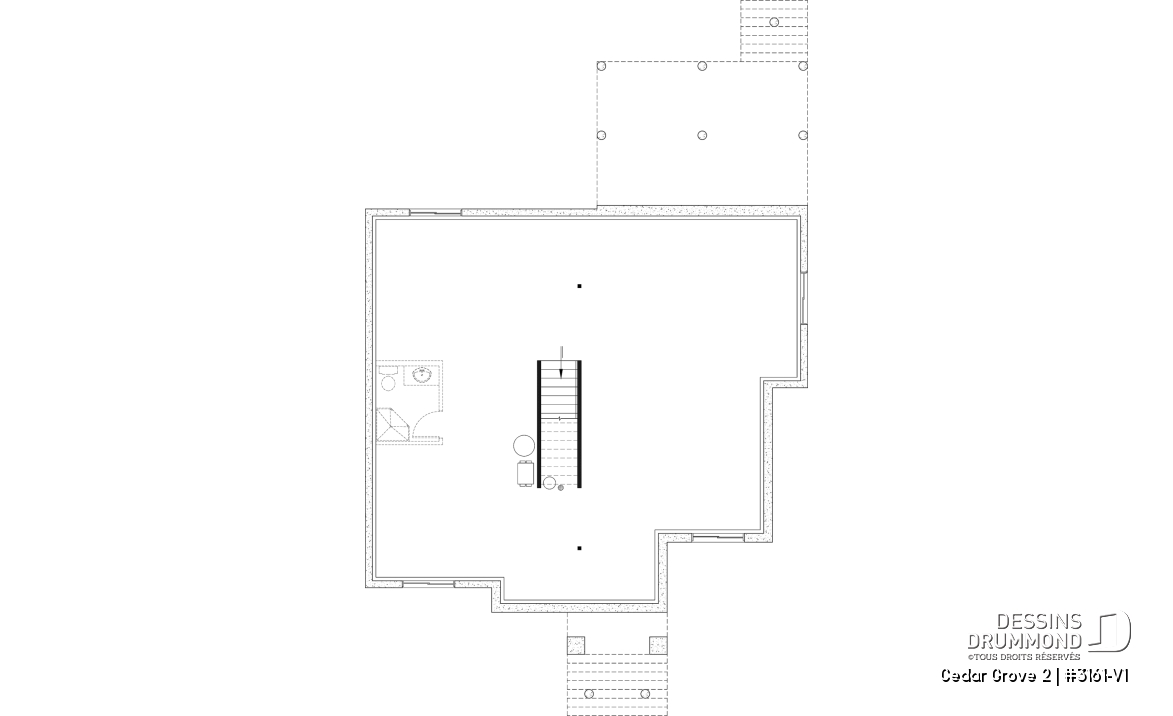 Sous-sol aménageable - Maison farmhouse avec superbe suite principale au RDC, aménagement pensé pour familles avec ados - Cedar Grove 2
