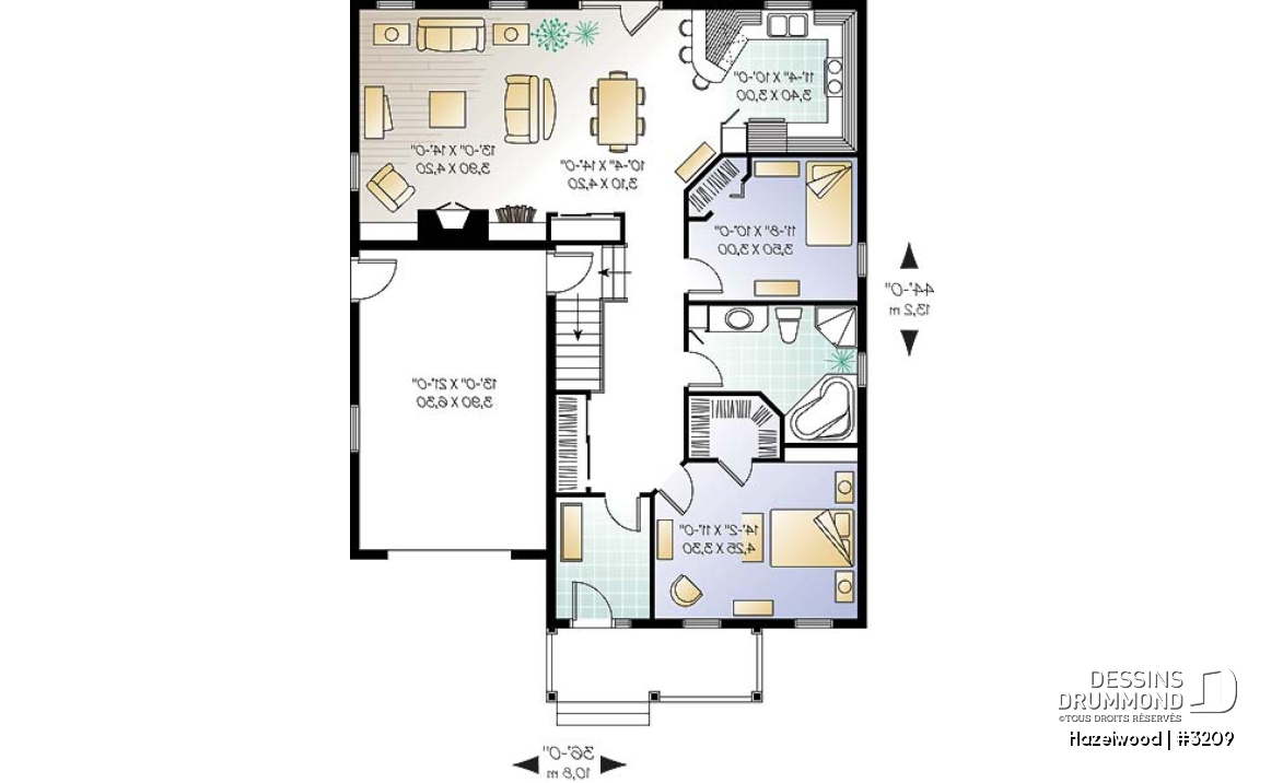 Rez-de-chaussée - Modèle 1 étage avec garage, vestibule, 2 chambres, cuisine, salle à dîner et salon à l'arrière, foyer - Hazelwood