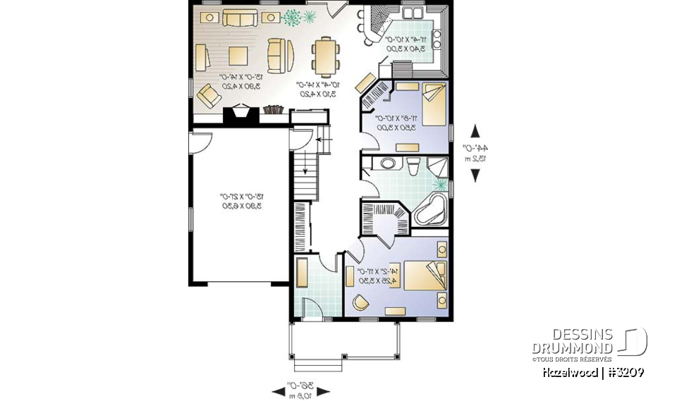 Rez-de-chaussée - Modèle 1 étage avec garage, vestibule, 2 chambres, cuisine, salle à dîner et salon à l'arrière, foyer - Hazelwood