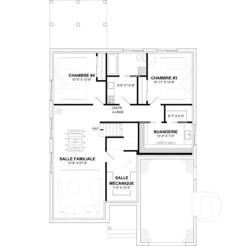 Sous-sol aménagé (Optionel $) - Plan de plain-pied avec garage et 2 chambres au rez-de-chaussée, sous-sol aménagé optionnel - Stacy