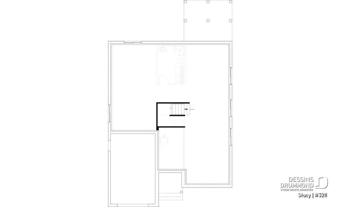 Sous-sol aménageable - Plan de plain-pied avec garage et 2 chambres au rez-de-chaussée, sous-sol aménagé optionnel - Stacy