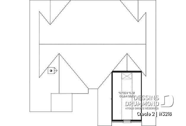 Rangement boni - Bungalow style rustique, 3 chambres, garage avec espace boni au-dessus - Creole 2