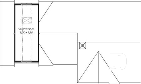 Rangement boni - Maison style Ranch avec garage double et sous-sol à aménager, 2 chambres - Corydon