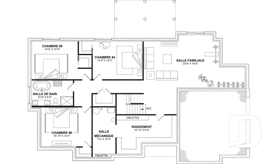 Sous-sol aménagé (Optionel $) -  - Dambroise 2