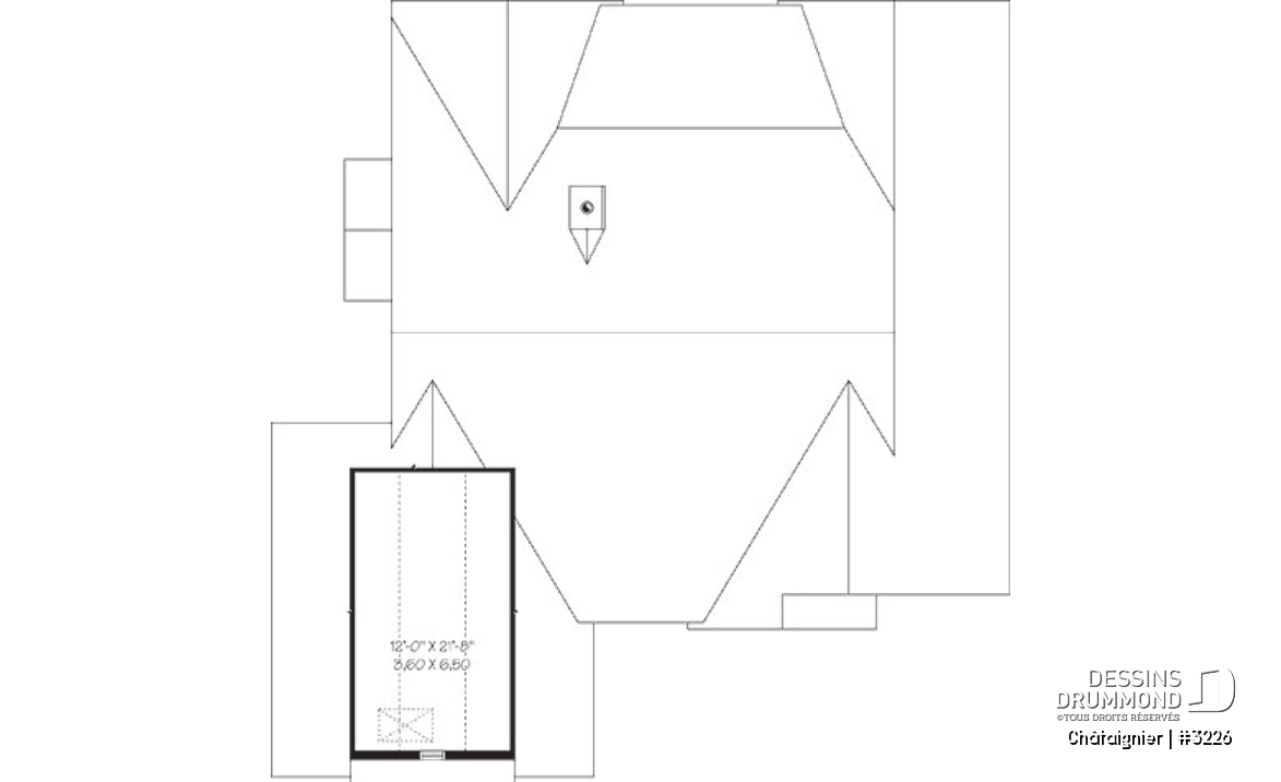 Rangement boni - Plan de plain-pied américain 3 chambres, garage latéral double, superbe suite maîtres, foyer, buanderie - Châtaignier