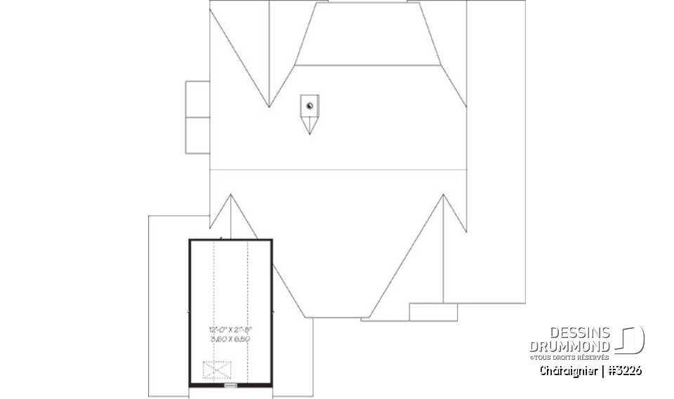 Rangement boni - Plan de plain-pied américain 3 chambres, garage latéral double, superbe suite maîtres, foyer, buanderie - Châtaignier