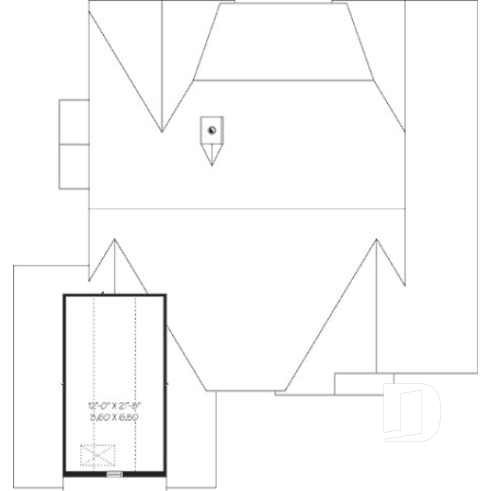 Rangement boni - Plan de plain-pied américain 3 chambres, garage latéral double, superbe suite maîtres, foyer, buanderie - Châtaignier