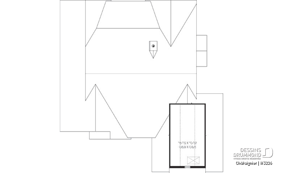 Rangement boni - Plan de plain-pied américain 3 chambres, garage latéral double, superbe suite maîtres, foyer, buanderie - Châtaignier